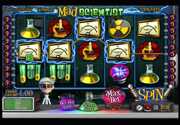 Mad Scientist Machine à Sous Gratuit (20 Lignes) Betsoft