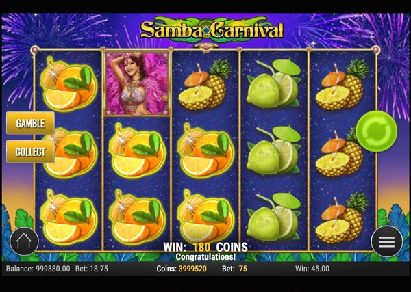 Samba Carnival Machine à Sous Gratuit (15 Lignes) Play`n GO