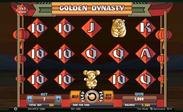 Golden Dynasty Machine à Sous Gratuit (243 Lignes) Spinomenal 