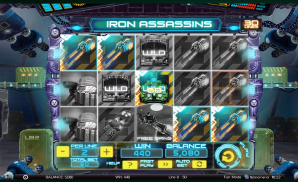 Iron Assassins Machine à Sous Gratuit (30 Lignes) Spinomenal 