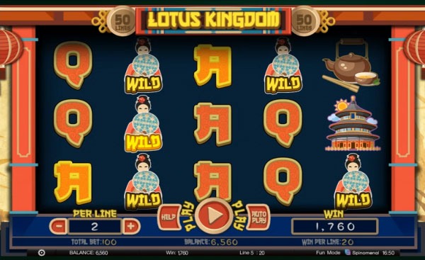 Lotus Kingdom Machine à Sous Gratuit (50 Lignes) Spinomenal 