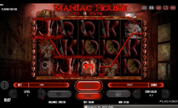 Maniac House Machine à Sous Gratuit (20 Lignes) Fugaso 